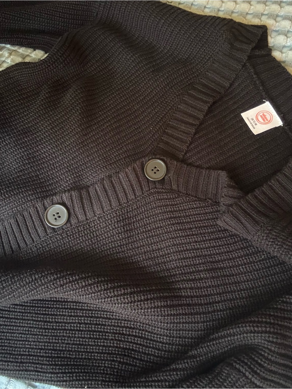 wonder nation Black Knit Button Cardigan Sweater
